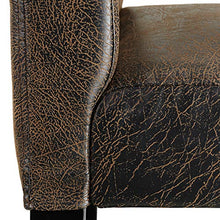 TecTake 800766 Set 4X Sgabelli da Bar, Pelle Sintetica, Legno Duro Massello, Arredamento Ergonomica, Casa Cucina Sala da Pranzo Arredo - Disponibile in Diversi Colori (Marrone Anticato | No. 403585)