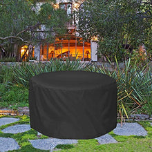 WZDD Copertura Protettiva Tavolo Rotondo 163x58cm, Copertura per Tavolo da Giardino, Telo Protettivo per Mobili da Giardino, Telo Copri Tavolo per Esterno Impermeabile