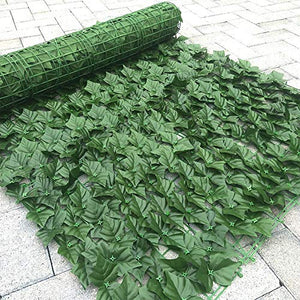 Schermo Decorativo per Balcone, Edera Artificiale Staccionata, Foglia di Poliestere Nessuna Manutenzione 100 Cravatte Facile da Installare Interno, Applicazione A Parete Verde da Esterno