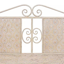 vidaXL Panchina da Giardino in Acciaio Bianco Panca Seduta Arredo da Esterni
