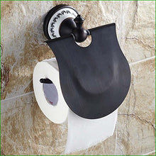 Rame Semplice Set Nero Bronzo Blu e Bianco Porcellana Portasciugamani Bar Carta Igienica Titolare G