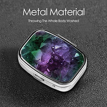 Scatola quadrata per pillole medicina geode cristallo moda pillola organizzatore viaggio pillola dispenser per vitamine integratori
