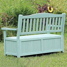 LXLH Panca da Giardino 48 Pollici Parco Giardino mobili da terrazza Panca, Panca Multifunzionale in Legno massello con Cerniere di Sicurezza, Sedia Portico retrò con Schienale bracciolo Sedile PE
