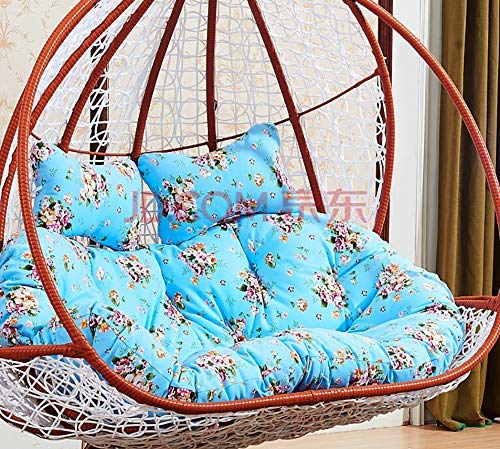 Yxxc Cuscini per Sedia Amaca da Appendere Spessi, Addensare Cuscino per Sedile Altalena per 2 Persone Cuscino per Sedia con Cerniera Lavabile Senza Supporto A 150x110x12cm