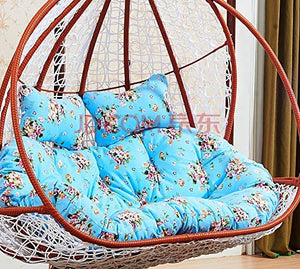 Yxxc Cuscini per Sedia Amaca da Appendere Spessi, Addensare Cuscino per Sedile Altalena per 2 Persone Cuscino per Sedia con Cerniera Lavabile Senza Supporto A 150x110x12cm