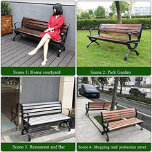 YZ-YUAN Panchina da Giardino Panchina da Giardino con terrazza a 3 posti, Gambe in Fusione di Alluminio, panchine a doghe in Legno massello anticorrosivo, Sedia da Veranda Resistente alle intemperie