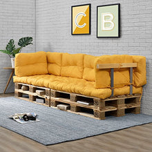 [en.casa] 1x Cuscino Sedile per Divano Paletta Euro [Color Senape] Cuscini per Palette Supporto in/Outdoor mobili Imbottiti