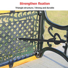 Panchine per Terrazze Giardino Esterno, Panche Lounge Resistenti alle Intemperie con Struttura in Ghisa e Massello Anticorrosivo, Panchina Cortile con Braccioli Schienale, Panche Decorative Portico