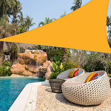 YTQ Vele Parasole Tenda da Sole con Corda Triangolo Sabbia Resistente UV per Uso Commerciale Patio Blocco da Sole Tenda da Sole Tenda da Sole 5 * 5 * 5m(Color:Giallo Scuro)