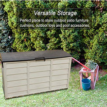 ZAQI Baule da Esterno Armadio Giardino Panca Deck Box Leggero antiratto, Garage Ingresso Cortile Contenitore di stoccaggio, con Ruote/Maniglia/Coperchio (Size : 112×48×54cm(44×19×21 inch))