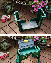GFYWZ Seggiolino da Giardino per Sedersi All'aperto per Giardinaggio E Fai da Te Imbottitura Imbottita Multiuso per Ginocchio con Cassetta Portautensili, Verde