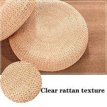 WWZL Cuscino Futon in Rattan Pouf Rotondo Tappetino da Meditazione per Cerimonia del tè a Casa Cuscino in Stile Giapponese per Yoga, Bovindo, Soggiorno,50cm