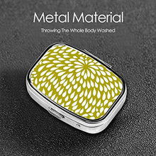 Scatola quadrata per pillole medicinali con fiori cachemire in Chartreuse verde e bianco moda pillola organizer da viaggio pillole dispenser per vitamine integratori