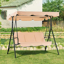 Torlia Tettuccio di Ricambio Universale per Altalena da Esterno per Sedia a Dondolo, Copertura di Ricambio Impermeabile per Altalena da Giardino, Patio, Altalena-Beige_164 * 114 * 15 cm