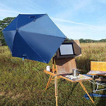 Blusea Ombrellone Parasole Pieghevole Portatile, Ombrellone da Spiaggia Bicicletta Estivo Ombrello con Morsetto Universale Rotazione di 360 ° Regolabile Ombrellone per Pesca Passeggino Sedia Spiaggia