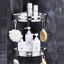 GYCS Cestello portaoggetti per Doccia Mensola angolare per Bagno con Ganci - Rack a Parete per Cucina - Nessuna Perforazione con Colla autoadesiva