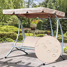 Copertura di ricambio per altalena, in tessuto di poliestere, impermeabile, anti-UV, antipolvere, amaca, copertura per altalena, per esterni, giardino, patio, 3 posti