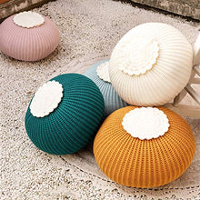 Ancoree Cuscino Rotondo di Zucca per Ragazzi e Ragazze Che Giocano Cuscino Ovale a Maglia per la Decorazione della Casa Simple Style Morbido Ovale Futons per Car Divano (Light Blue)