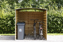 Riparo in legno per biciclette