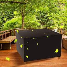 COSANSYS - Telo di copertura per mobili da giardino, 420D, in tessuto Oxford per tavolo da giardino, divano, set di sedie, set di mobili, impermeabile, antipolvere, anti UV (125 x 125 x 74 cm)