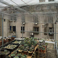 YYFANG Telone Impermeabile Trasparente, Baldacchino Pieghevole per Piante con La Corda Pellicola Antipioggia Antigelo Copertura in Plastica PVC Telo Trasparente da Giardino