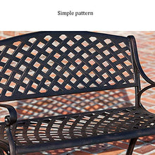 Sedia da parco panchina da esterno sedia doppia in metallo, completamente in alluminio pressofuso con schienale bracciolo panchina da terrazza decorazione della casa sedia per il tempo libero
