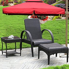 AAGYJ Sedie da Giardino in Rattan sotto L'Ombrellone, Sdraio con Pedale e tavolino da caffè, portante da 550 libbre, Sedia a Sdraio reclinabile, Sdraio da Giardino, Sdraio, Lettino Prendisole