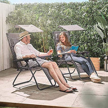 L&B-MR - Lettini da giardino con sedie a sdraio e supporto per bevande