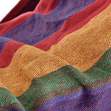 casa.pro] Amaca con Supporto 205 x 110 x 110 cm Poltrona Sospesa con Telaio Metallo Tessuto Nero Multicolore