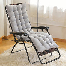 Maalr Cuscino per Sdraio Lettino, Sdraio Cuscino per Lettino da Giardino Portatile Cuscino Reclinabile Sedia Relaxer Coprisedile per Viaggi Vacanza Interno Esterno 160 x 48 cm (Grigio)