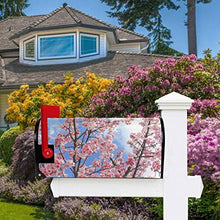 Copre cassette postali magnetiche grandi con fiori di ciliegio giapponesi rosa primavera floreale casella postale avvolge giardino cortile decorazione casa dimensioni 64,8 x 53,3 cm