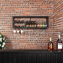 Great Coat Ganci, Wine Rack Rack Wine Bar Wall Hanging Hanging Wine Rack Wine Hanging Cup Holder 60x30x45cm cremagliera del Vino Rosso (Dimensioni: 100 * 30 * 45cm) Tieni la Grande Vita.