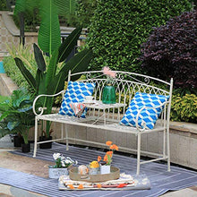 GaoF panchina per Esterni in ghisa per Uso Domestico, panchina per Il Tempo Libero in Metallo con Seduta sollevabile, Sgabello Decorativo per Portico Vuoto retrò, Adatto per Balcone/Veranda/Ponte