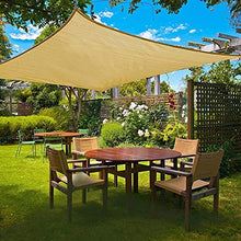 YSHUAI Tenda a Vela Parasole Rettangolare Telo da Sole in HDPE Protezione Solare Respirante Anti UV Giardino Esterni Sabbia, Vela Ombreggiante,2.4X3.6m