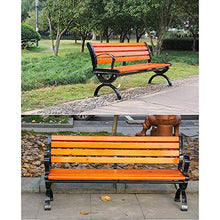 Panchine per terrazze da giardino, panchine per parchi all'aperto con braccioli per schienale, panchine per il tempo libero in ghisa in legno anticorrosivo per esterni, utilizzate in punti panoramici