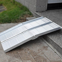 Wiltec Rampa sedie a rotelle Pieghevole in 4 sez Rampa di carico Alluminio 152cm 270kg Rampa a Valigetta
