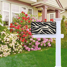 Classic Elegance Black And Tan Zebra Print Unique Designed Magnetic Mail Box Copre Postale Box Cover per Giardino Cantiere Decor Dimensioni Standard 51x48 Pollici