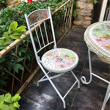 Tavolo da picnic all'aperto Tavolo laterale all'aperto, tavolo da patio a mosaico, piccolo tavolo finale all'aperto per patio giardino balcone a bordo piscina con 2 sedie (Ross) Bbq Party Table