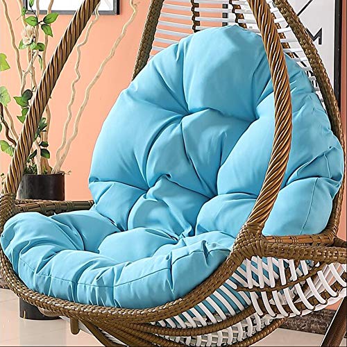 YAYONG Cuscino Sedile Altalena Nest Spesso Impermeabile Lavabile Appeso Egg Hammock Cuscini per Sedie Blu (Solo Cuscino)