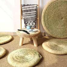 LTINN Tappetini Rotondi, Fatti a Mano in Tatami Intrecciati in Paglia, tappetini di Protezione Ambientale ispessiti Naturali, tappetini Sono Resistenti all'Usura, robusti, Comodi e durevoli