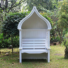 Panchina per filosofo Princess in legno massiccio di mogano bianco zincato