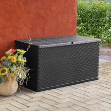 420 L Baule da Giardino Impermeabile,Cassapanca per Esterni,Panchina Contenitore da Esterno,in Polipropilene,Antracite,120 x 56 x 63 cm