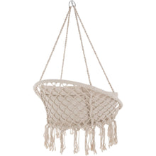 TecTake 800708 Poltrona Sospesa, Interni & Esterni, Diametro Seduta 60 cm, Robusta, Grande e Morbidissimo Cuscino - Disponibile in Diversi Colori (Beige | No. 403205)