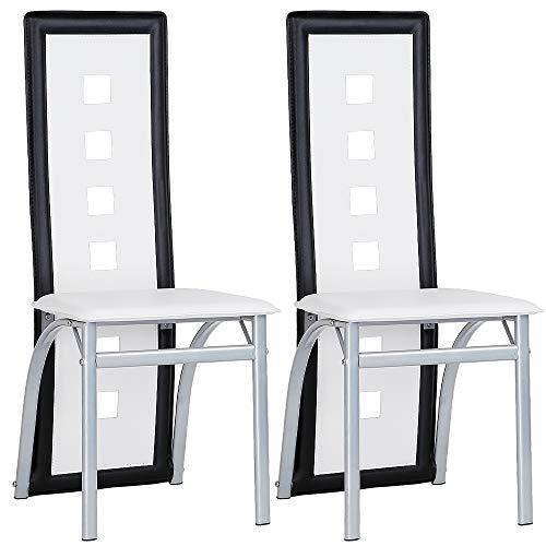 (Set di 2) Sedia da Pranzo Sedie da Cucina con Gambe in 